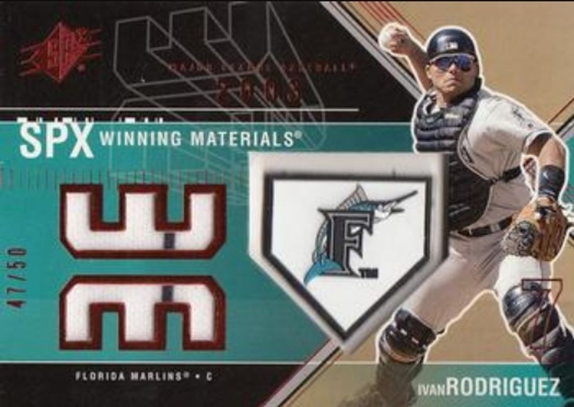 Ivan Rodriguez 2003 SPx #WM-IR2a Winning Materials /40 RAW