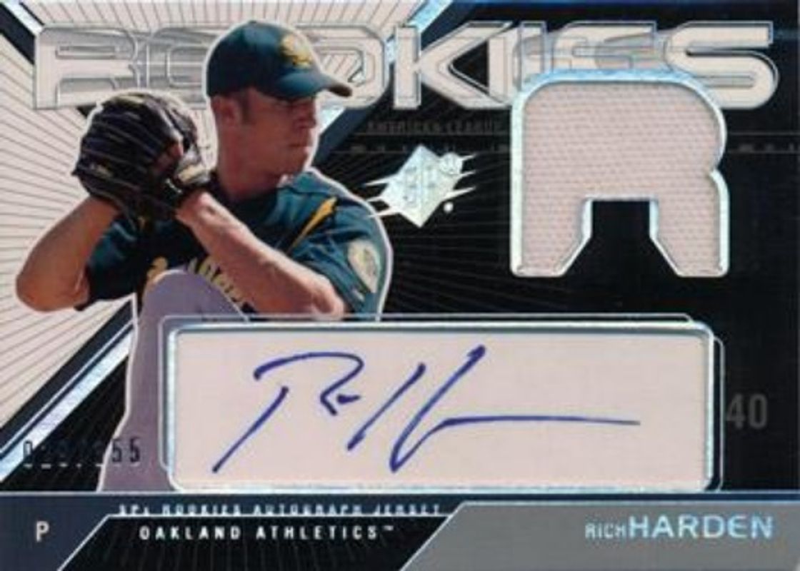 Rich Harden 2003 SPx #YS-RH Young Stars Autograph Jersey /1295 RAW