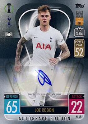2021 Topps Match Attax Champions & Europa League Extra #AC-JR Autographs Edition