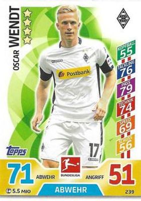 2017 Topps Match Attax Bundesliga #239 Base