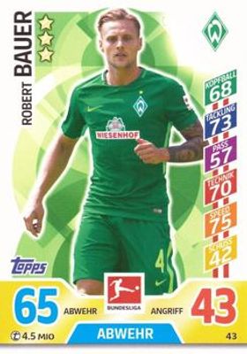 2017 Topps Match Attax Bundesliga #43 Base
