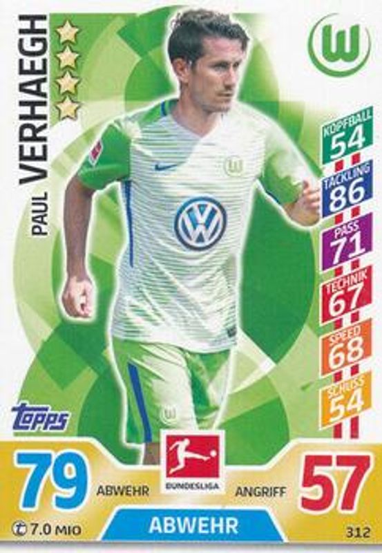 2017 Topps Match Attax Bundesliga #312 Base
