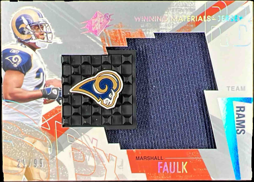 Marshall Faulk 2003 SPx #NFL-MF Winning Materials - Team Logos /250 ...