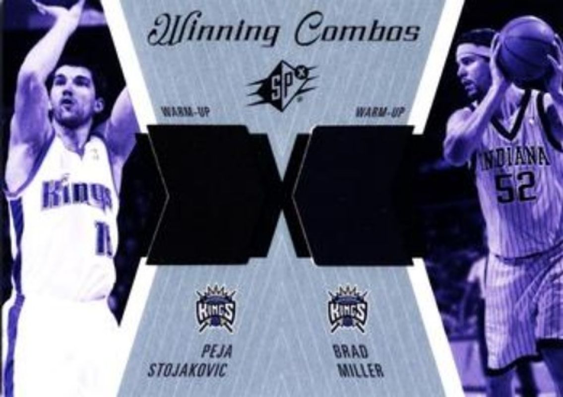 Peja Stojakovic 2003 SPx #WC28 Winning Materials Combos RAW