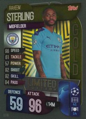 2019 Topps Match Attax UEFA Champions League UK #LE7G Gold Limited Edition