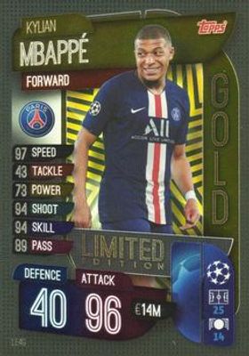 2019 Topps Match Attax UEFA Champions League UK #LE4G Gold Limited Edition