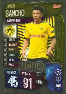 2019 Topps Match Attax UEFA Champions League UK #LE2G Gold Limited Edition