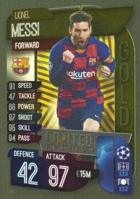 2019 Topps Match Attax UEFA Champions League UK #LE5G Gold Limited Edition