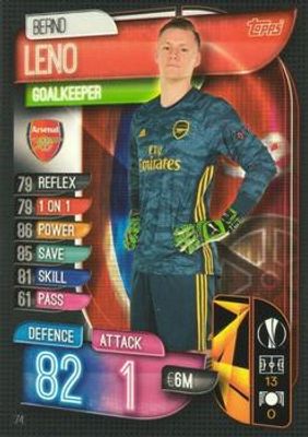 2019 Topps Match Attax UEFA Champions League UK #74 Base