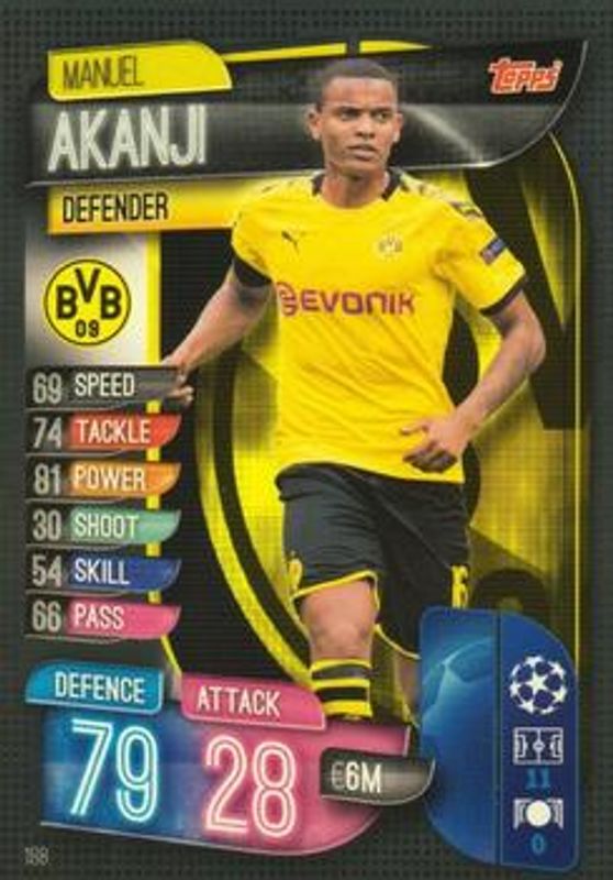 2019 Topps Match Attax UEFA Champions League UK #188 Base