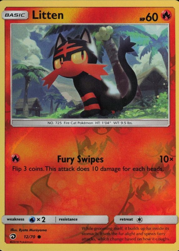 how much is litten pokemon card worth TCG: SUN & MOON PROMOS - If heads Litten - SM08 Holo Rare
