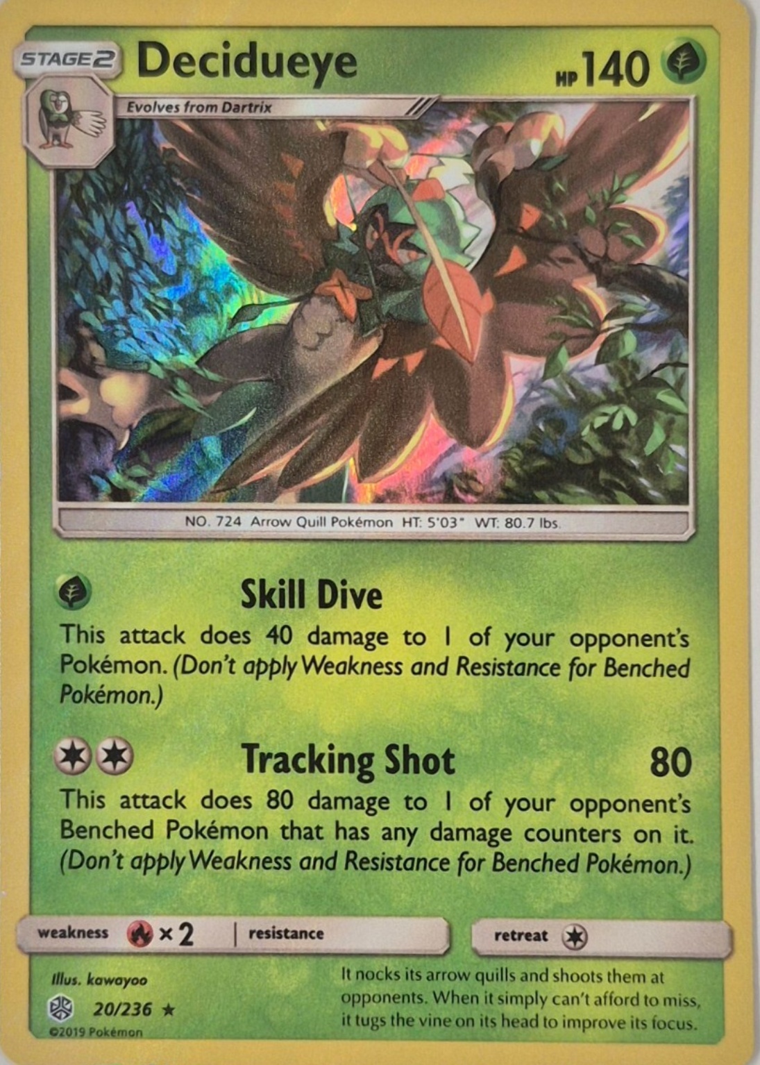 shiny decidueye pokemon card Decidueye (5/64) - Pokémon Night Wanderer (sv6a) main image 0