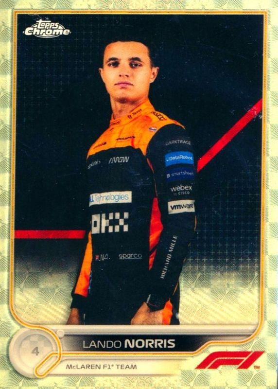 Lando Norris 2022 Topps Chrome Formula 1 #33 Superfractor /1 RAW