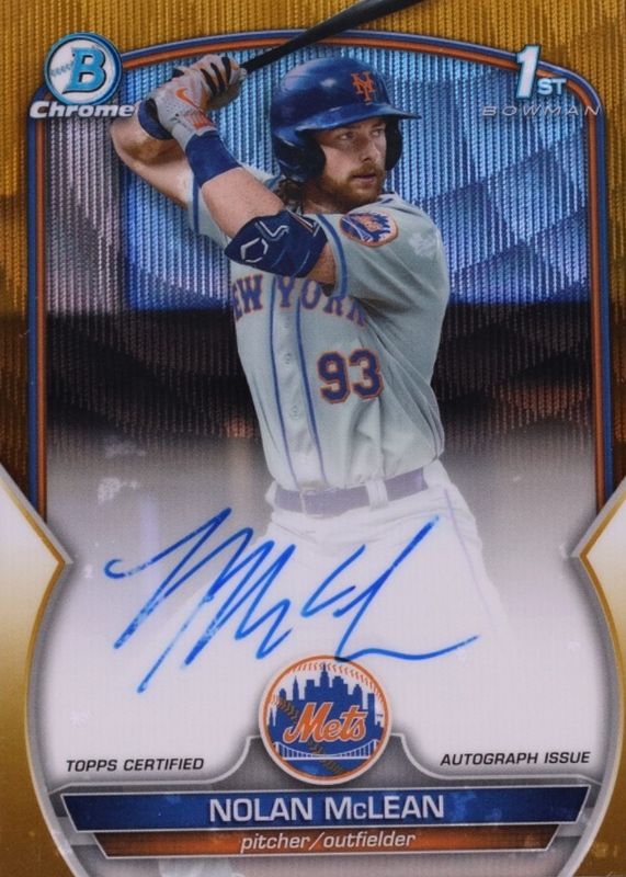 2023 Bowman Draft #CDA-NM Chrome Prospect Auto - Gold Wave Refractor /50 (1st)