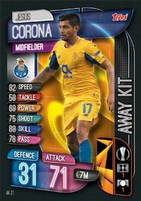 2019 Topps Match Attax UEFA Champions League UK Extra #AK21 Away Kit