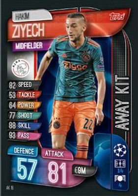 2019 Topps Match Attax UEFA Champions League UK Extra #AK16 Away Kit
