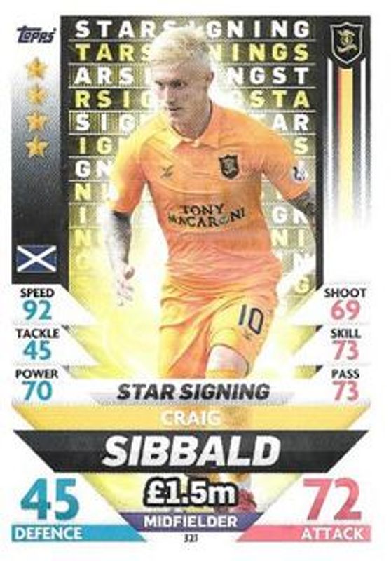 2018 Topps Match Attax SPFL #321 Star Signings