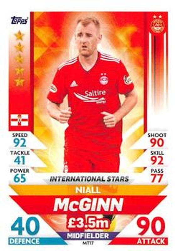 2018 Topps Match Attax SPFL #MT17 Mega Tin International Stars