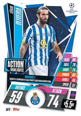 2020 Topps Match Attax UEFA Champions League Extra #AH9 Action Highlights