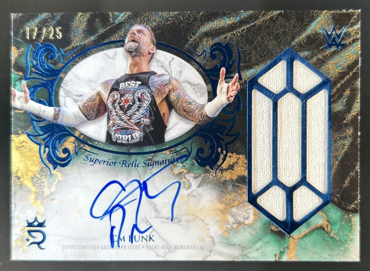 CM Punk 2025 Topps Royalty WWE #SUS-CMP Superior Relic Signatures ...