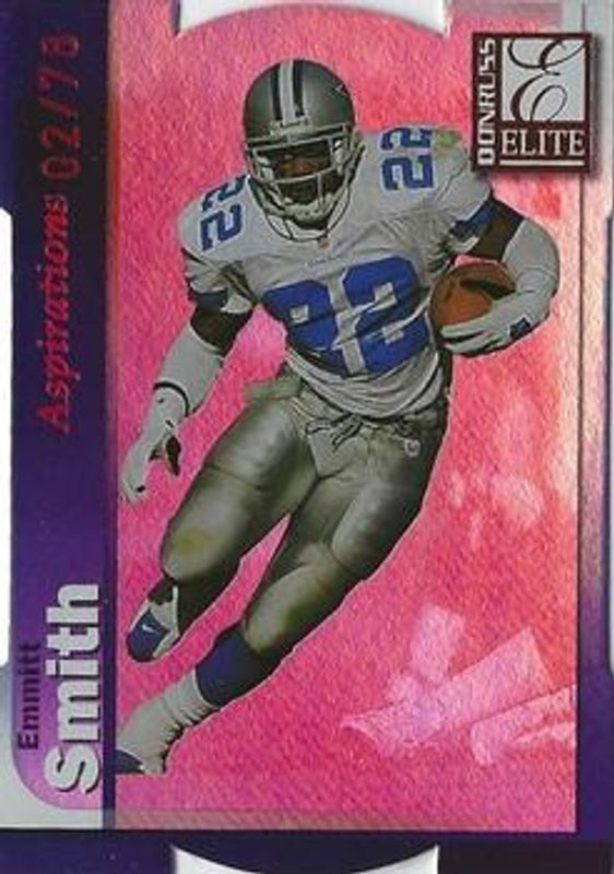 Emmitt Smith 1999 Donruss Elite #022 Aspirations /72 RAW