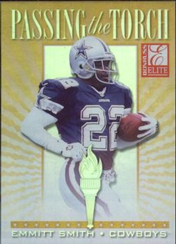 Emmitt Smith 1999 Donruss Elite #5b Passing the Torch /1500 RAW
