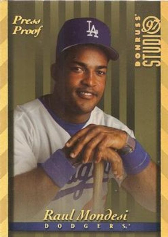 Raul Mondesi 1997 Donruss Studio #112 Press Proof Gold RAW
