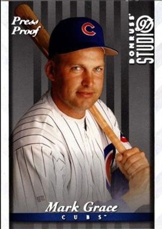 Mark Grace 1997 Donruss Studio #66 Press Proof Silver RAW