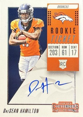 2018 Contenders #132 Rookie Ticket Auto Variation (Two Arms on Ball)