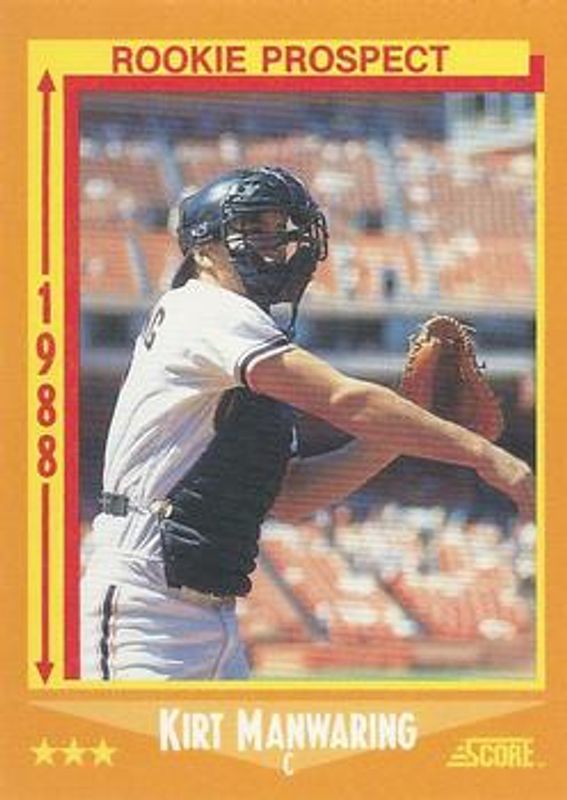 Kirt Manwaring 1988 Score #627 Base Rookie RAW