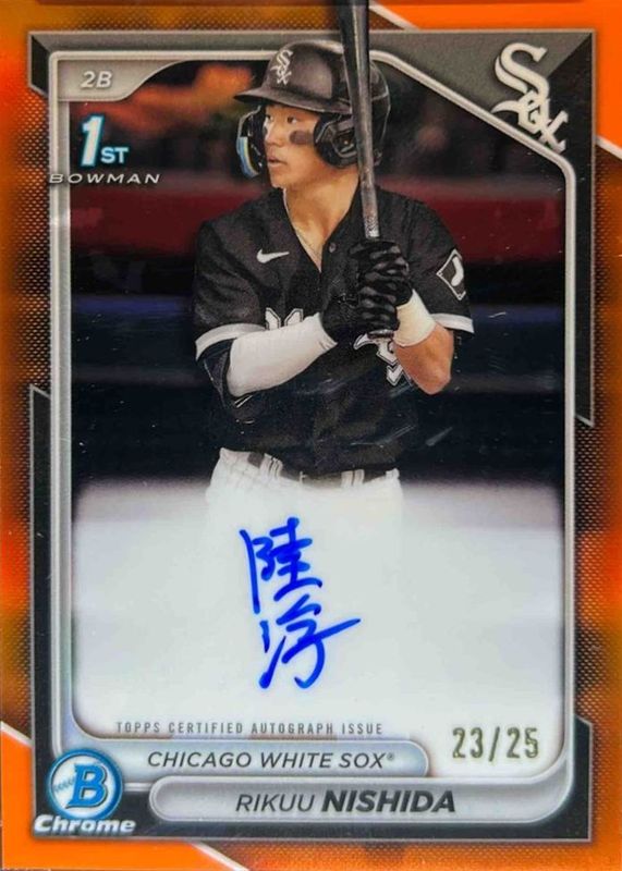 2024 Bowman #CPA-RN Chrome Prospect Auto - Orange Refractor /25 (1st)