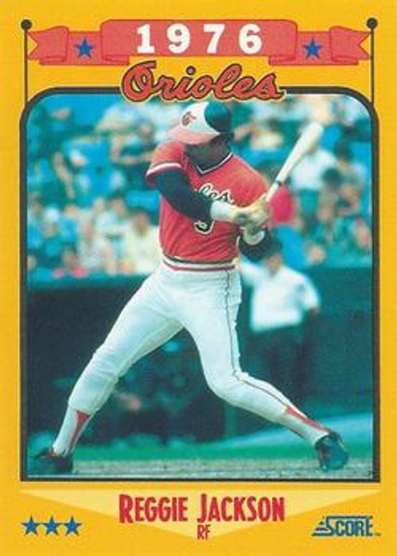 Reggie Jackson 1988 Score #501 Base RAW
