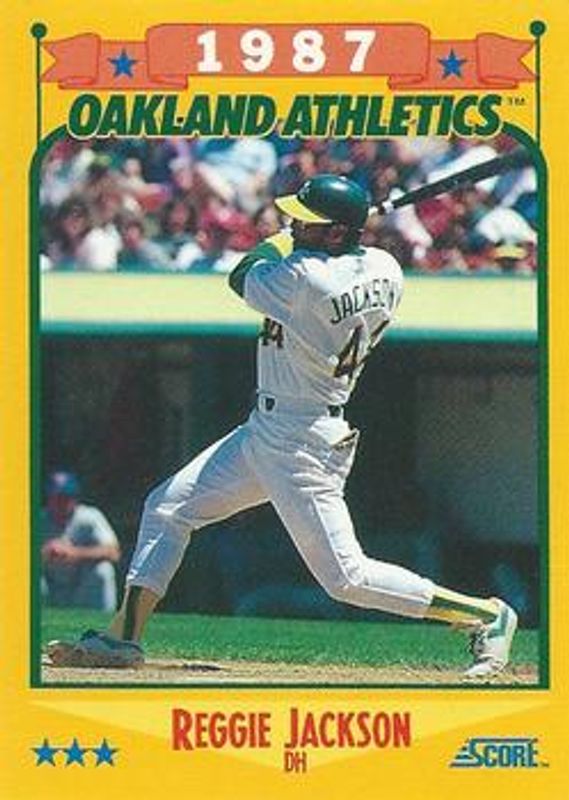 Reggie Jackson 1988 Score #504 Base RAW