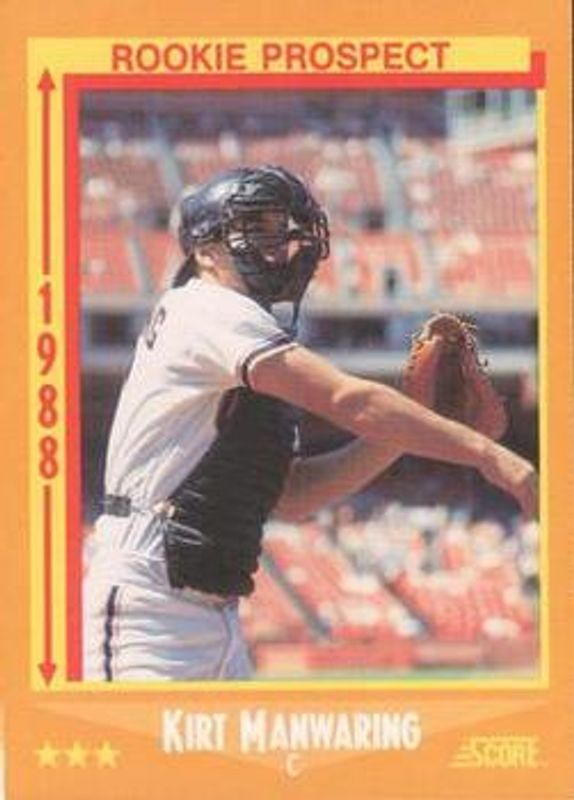 Kirt Manwaring 1988 Score #627 Glossy Rookie RAW