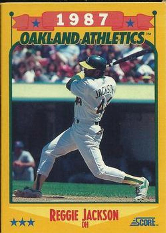 Reggie Jackson 1988 Score #504 Glossy RAW