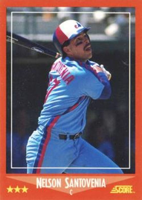 Nelson Santovenia 1988 Score Traded #96T Glossy RAW