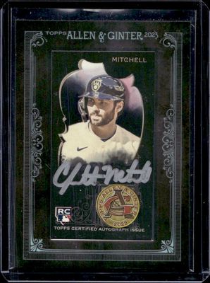 2023 Topps Allen & Ginter X #MA-GMI Framed Mini Autographs - Black Frame Gold Ink /5