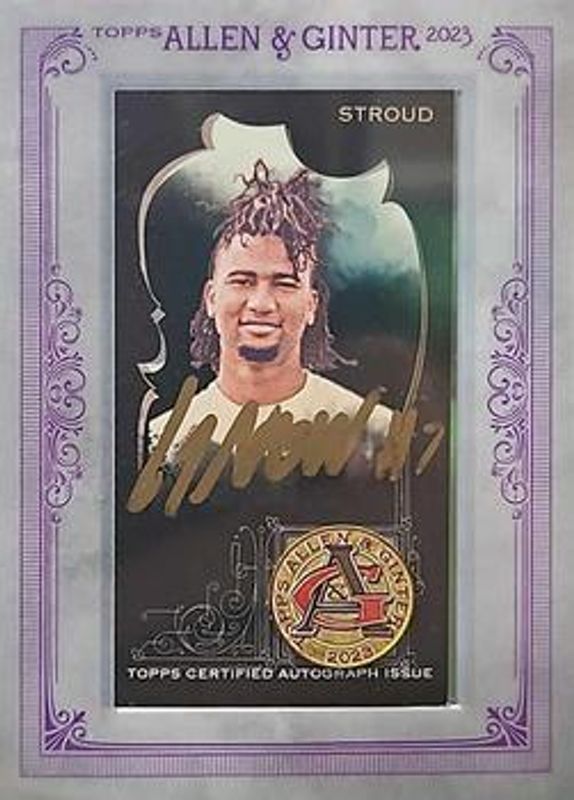 2023 Topps Allen & Ginter X #MA-CJS Framed Mini Autographs Non Baseball - Black Frame Gold Ink /5