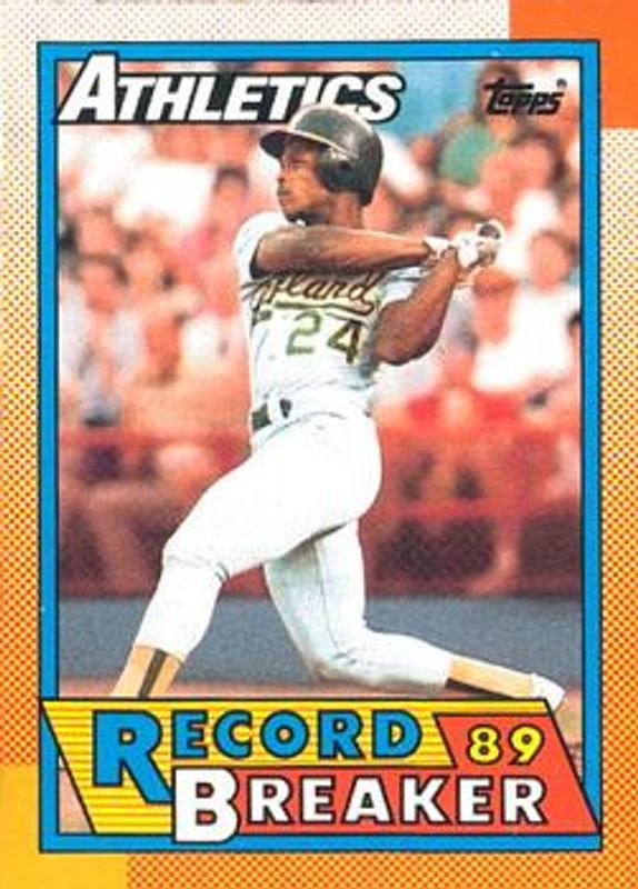 Rickey Henderson 1990 O-Pee-Chee #7 Base RAW