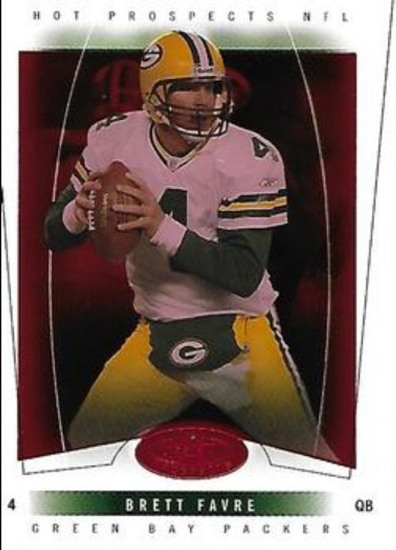 Brett Favre 2004 Fleer Hot Prospects #40 Red Hot /50 RAW