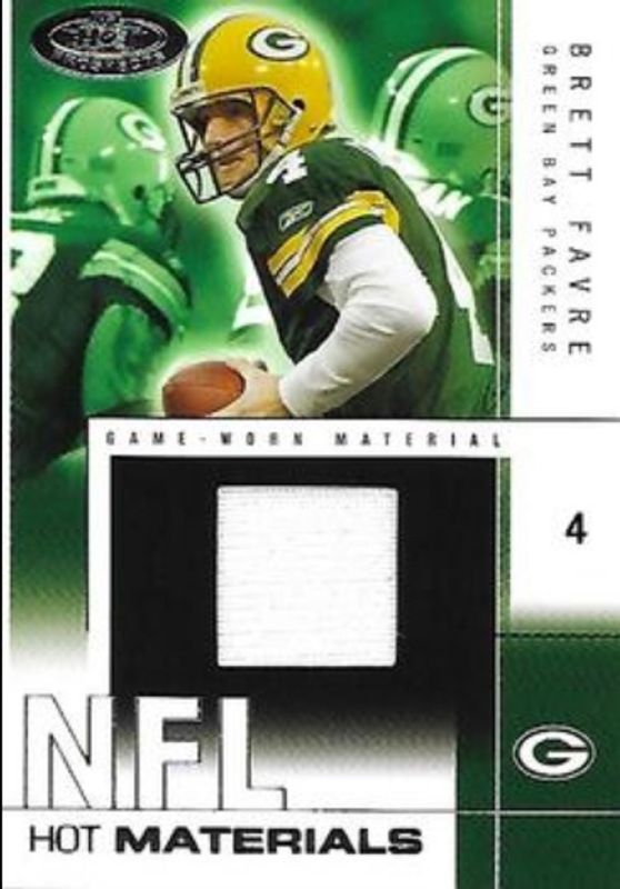 Brett Favre 2004 Fleer Hot Prospects #HM/BF Hot Materials /500 RAW