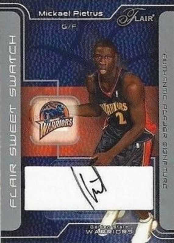 Mickael Pietrus 2003 Flair #SSA-MP Sweet Swatch Autographs RAW