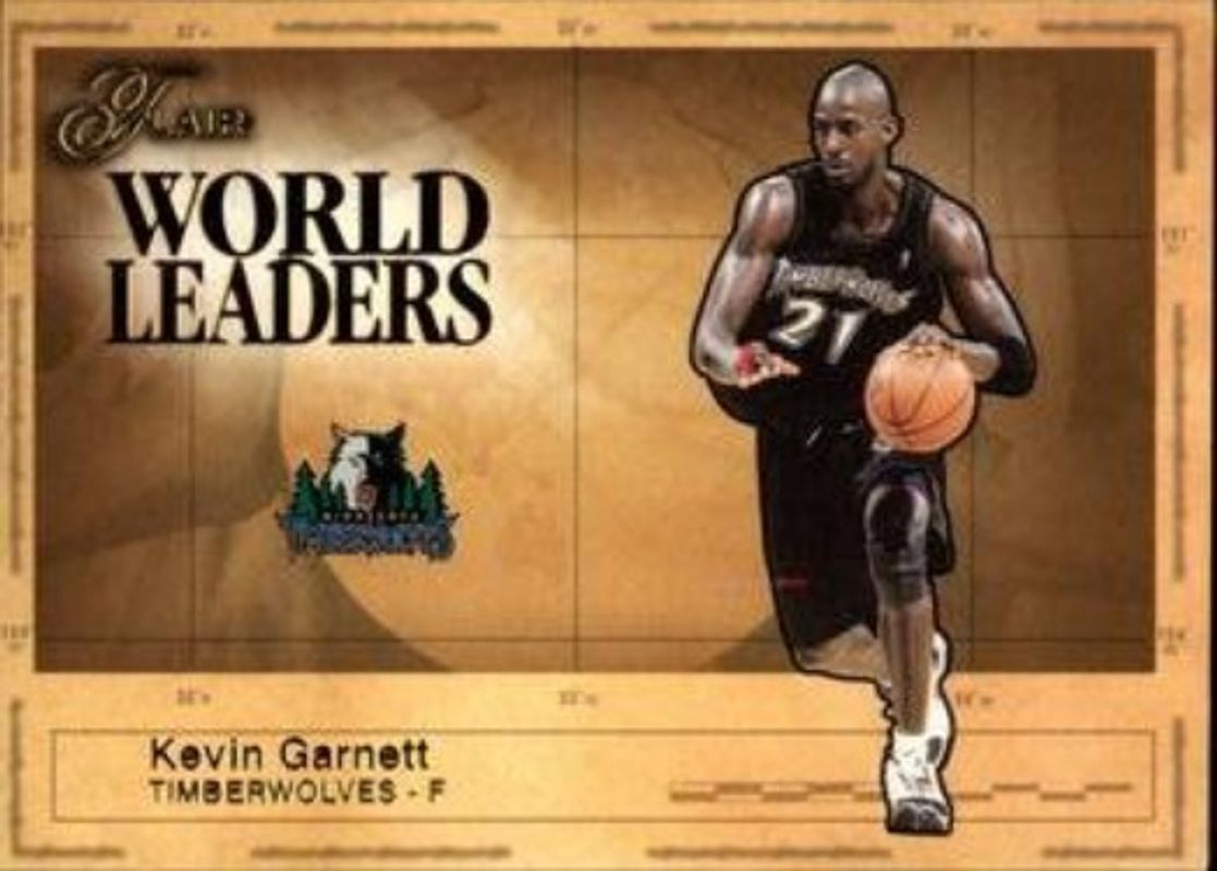 Kevin Garnett 2003 Flair #9-WL World Leaders RAW
