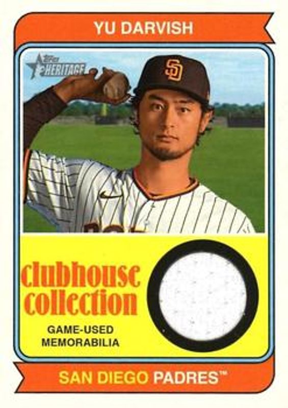 Yu Darvish 2023 Topps Heritage #CCR-YD Clubhouse Collection Relics