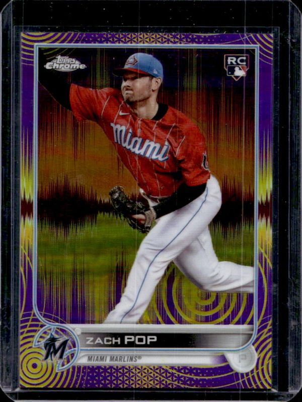 2022 Topps Chrome Sonic #41 Purple & Yellow Sonic Pulse Refractor /299