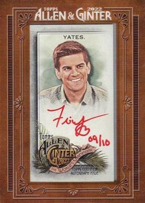2022 Topps Allen & Ginter #MA-FY Framed Mini Autographs - Red Ink /10
