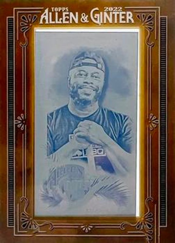 2022 Topps Allen & Ginter #291 Mini - Framed Printing Plate Cyan /1
