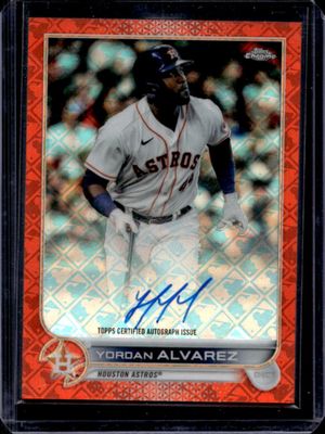 2022 Topps Chrome Logofractor Edition #CA-YA Chrome Autographs - Orange /25