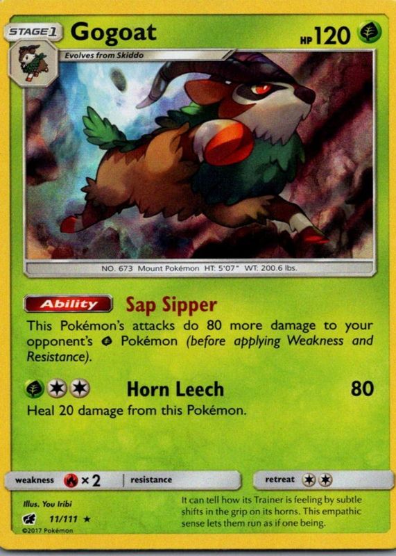2017 Sun & Moon: Crimson Invasion #011/111 Holo