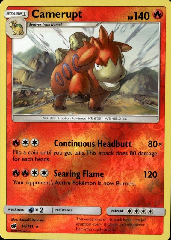 2017 Sun & Moon: Crimson Invasion #014/111 Reverse Holo